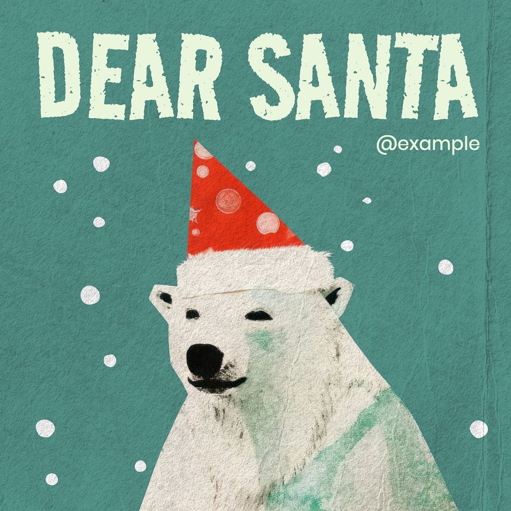 Dear santa Instagram post template