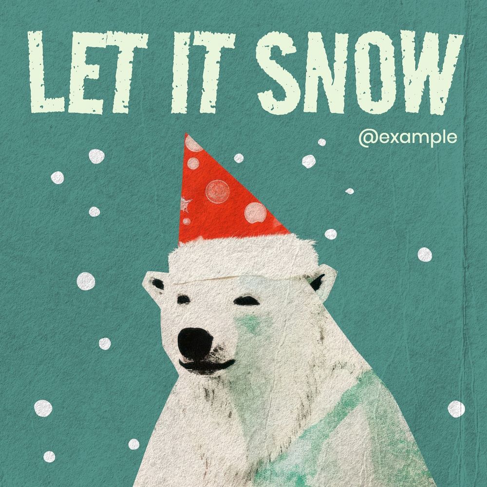 Let it snow Instagram post template