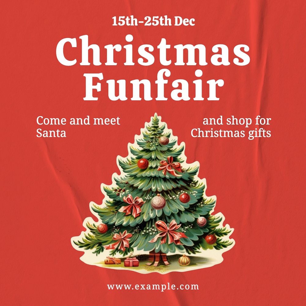 Christmas funfair Instagram post template