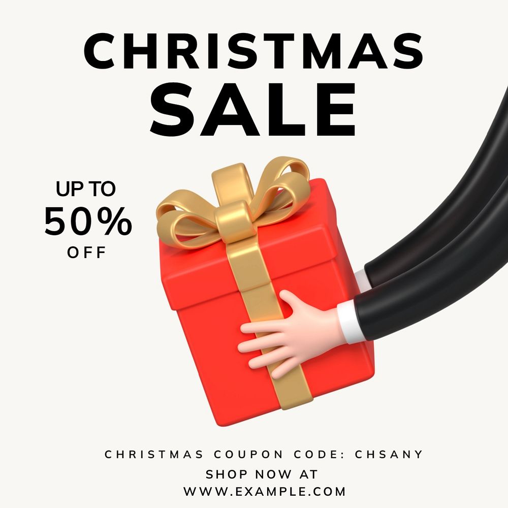 Christmas sale Instagram post template