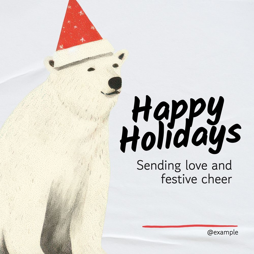 Happy holidays Instagram post template