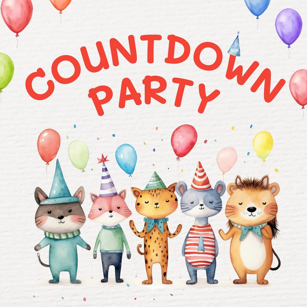 Countdown party Instagram post template