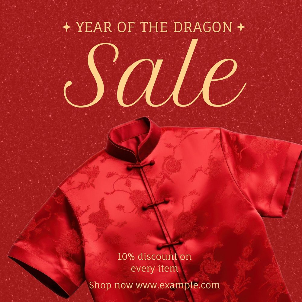 Chinese New Year sale Instagram post template