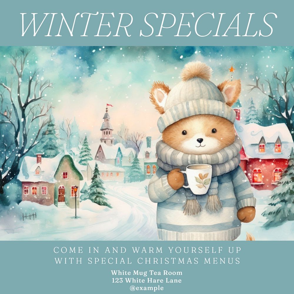 Winter special menu Instagram post template