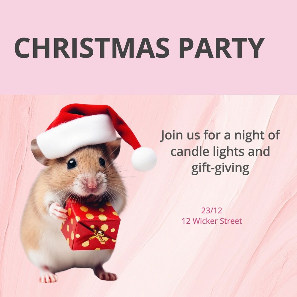 Christmas party Instagram post template