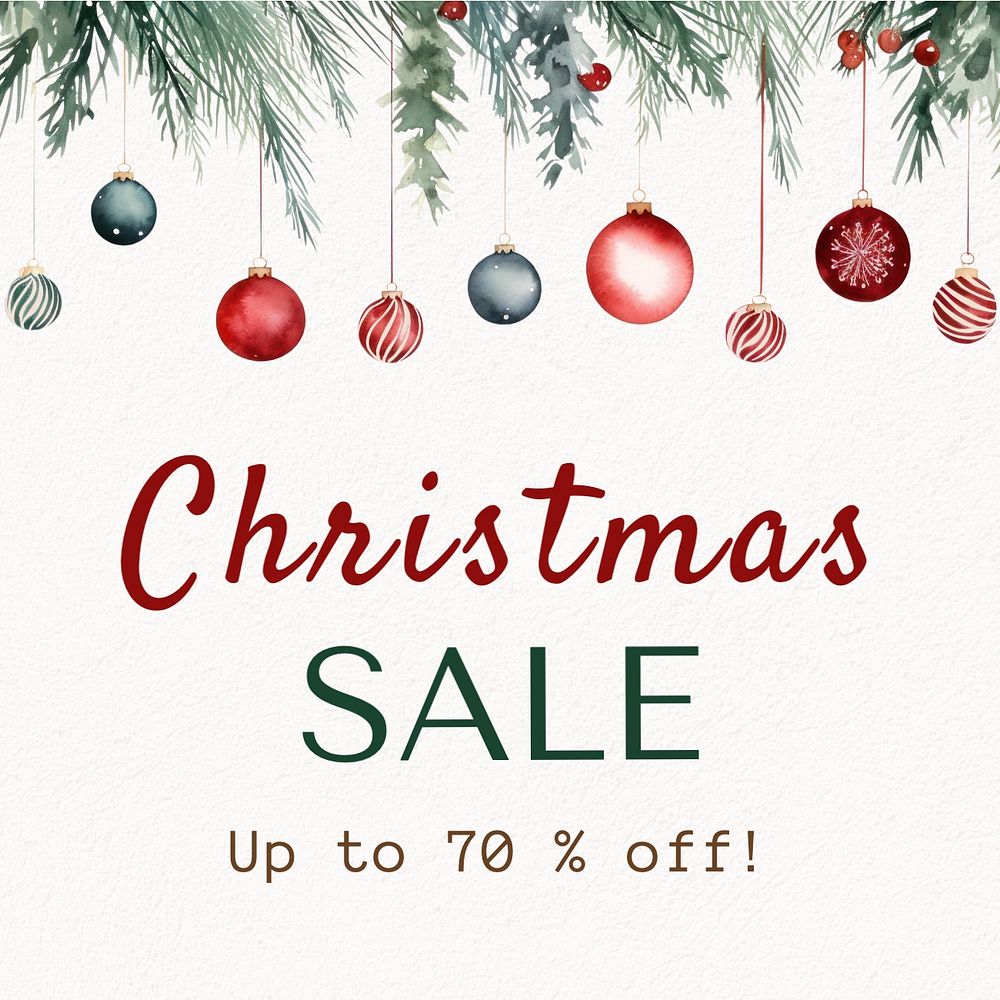 Christmas sale Instagram post template