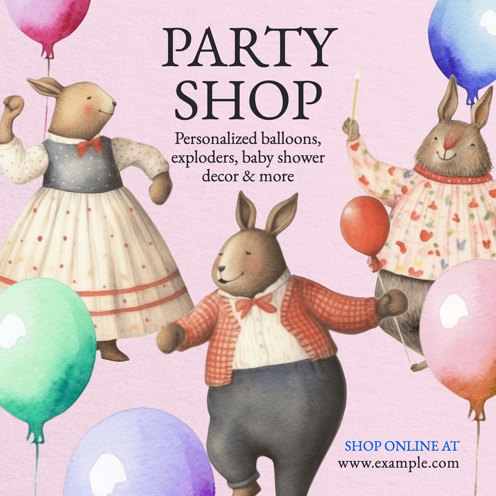 Party shop Instagram post template