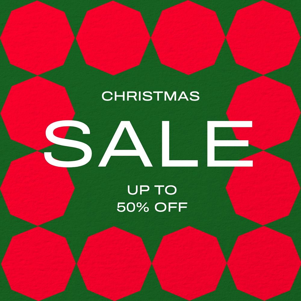 Christmas sale Instagram post template