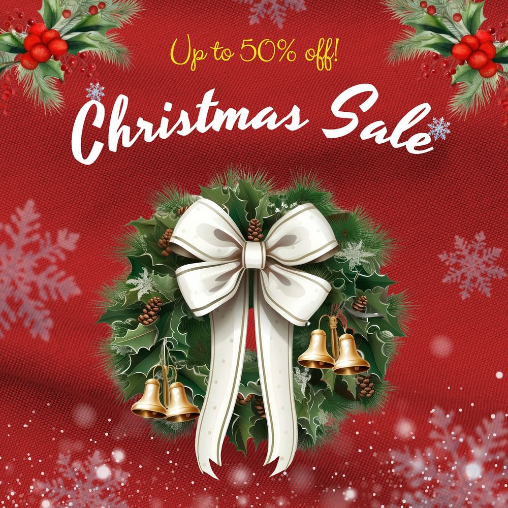 Christmas sale Instagram post template