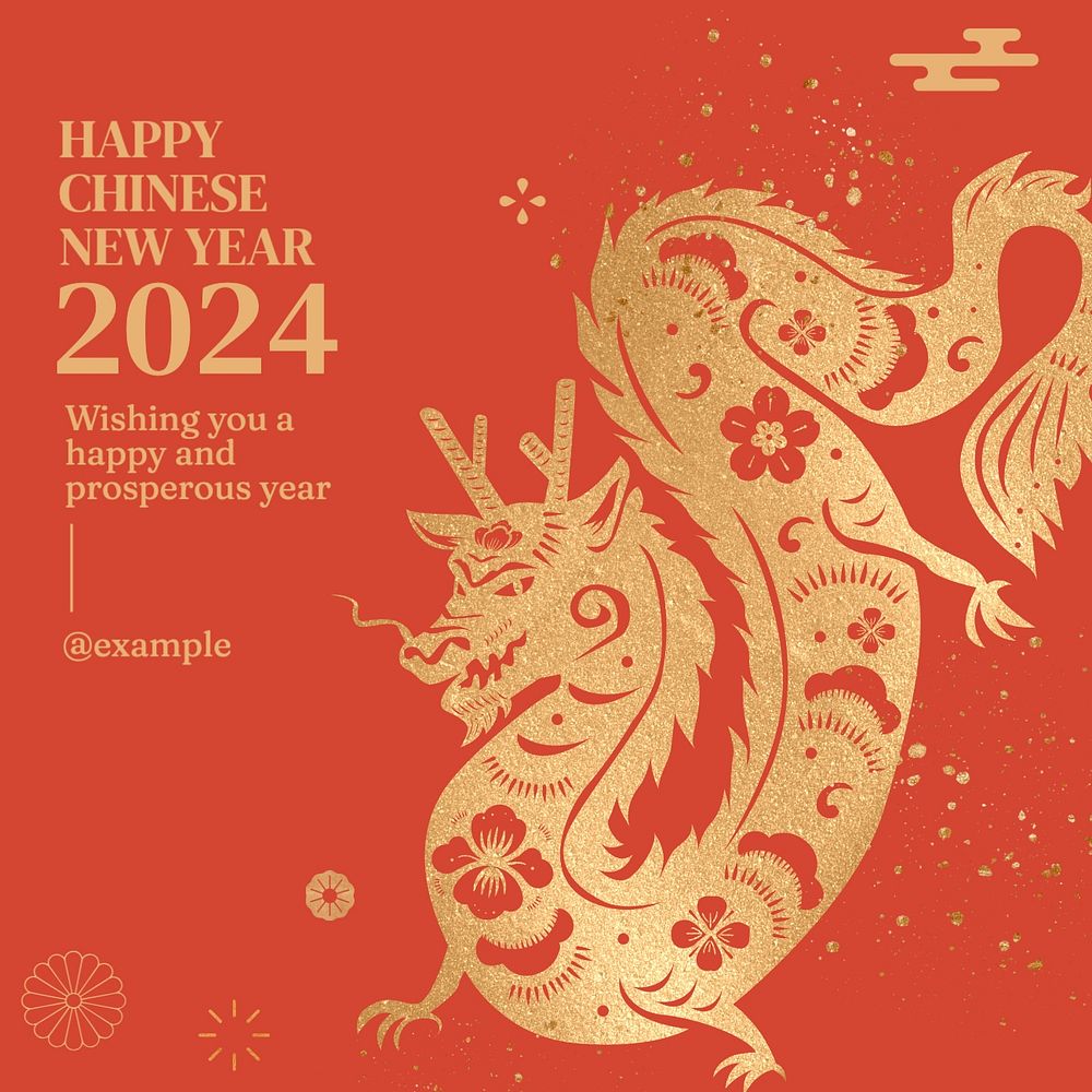 Chinese new year Instagram post template