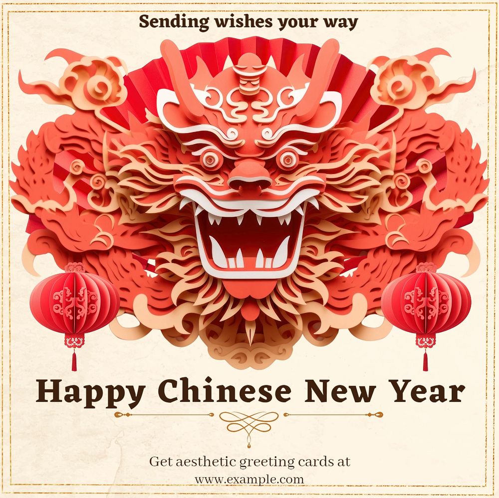 Chinese new year Instagram post template