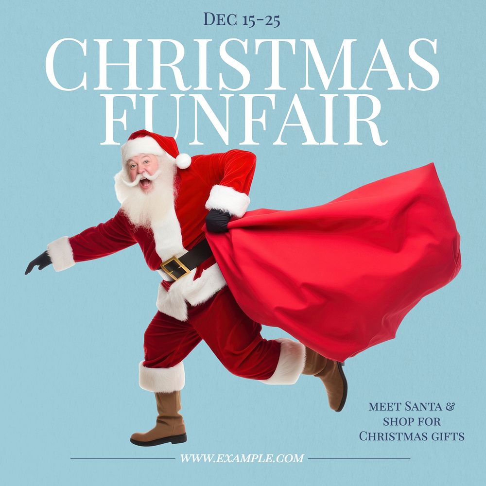 Christmas funfair Instagram post template