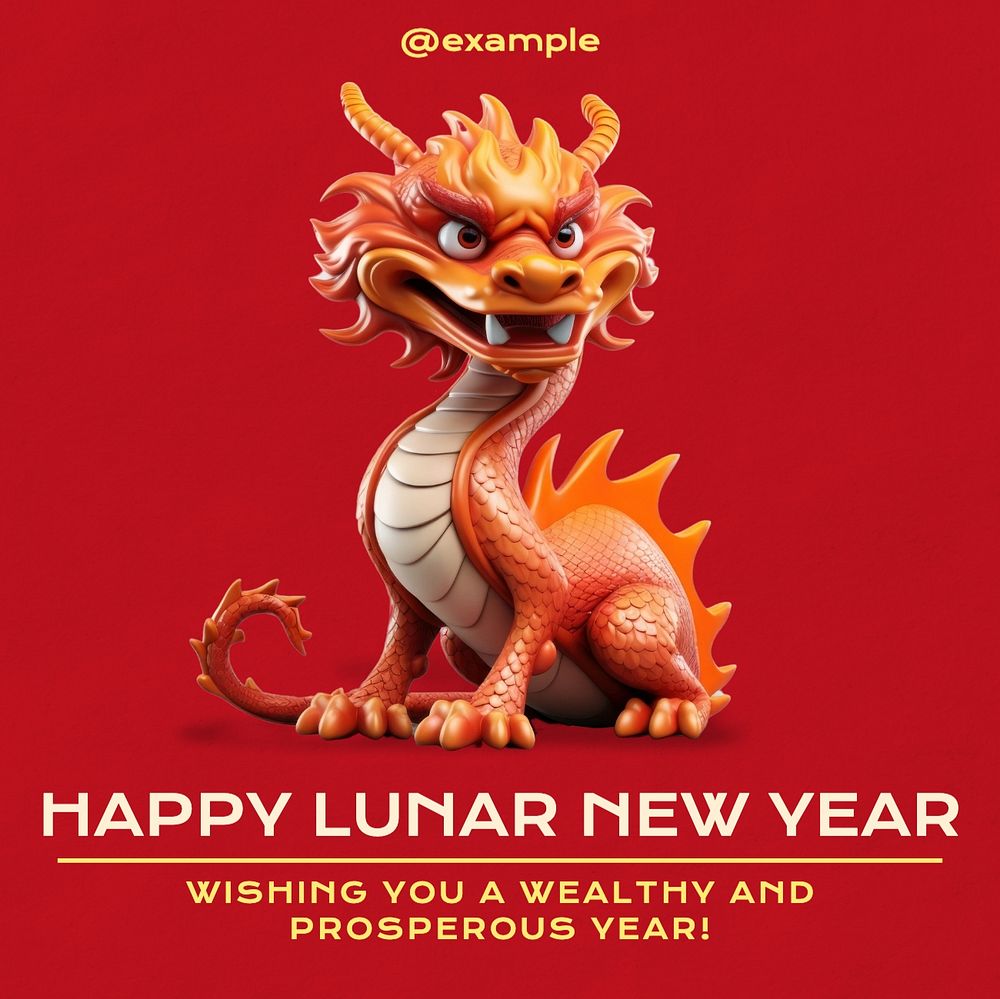 Lunar New Year Instagram post template