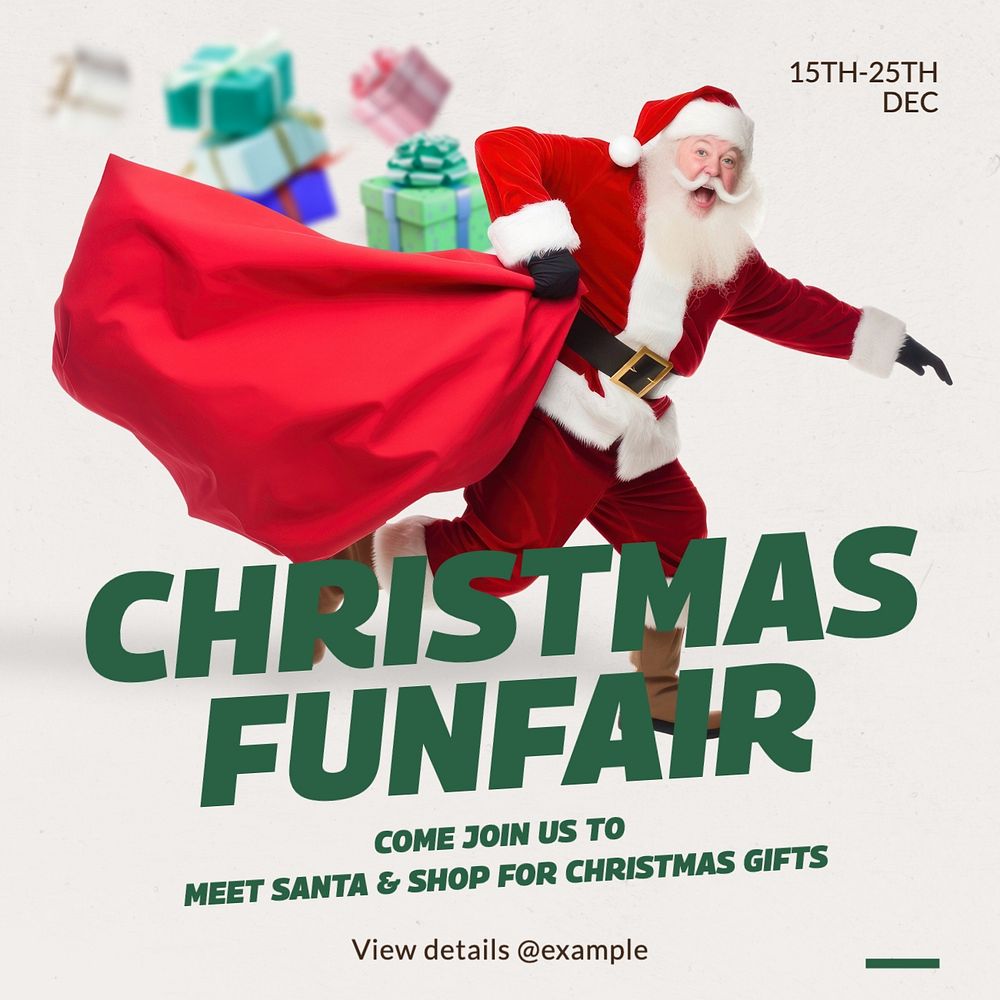 Christmas funfair Instagram post template