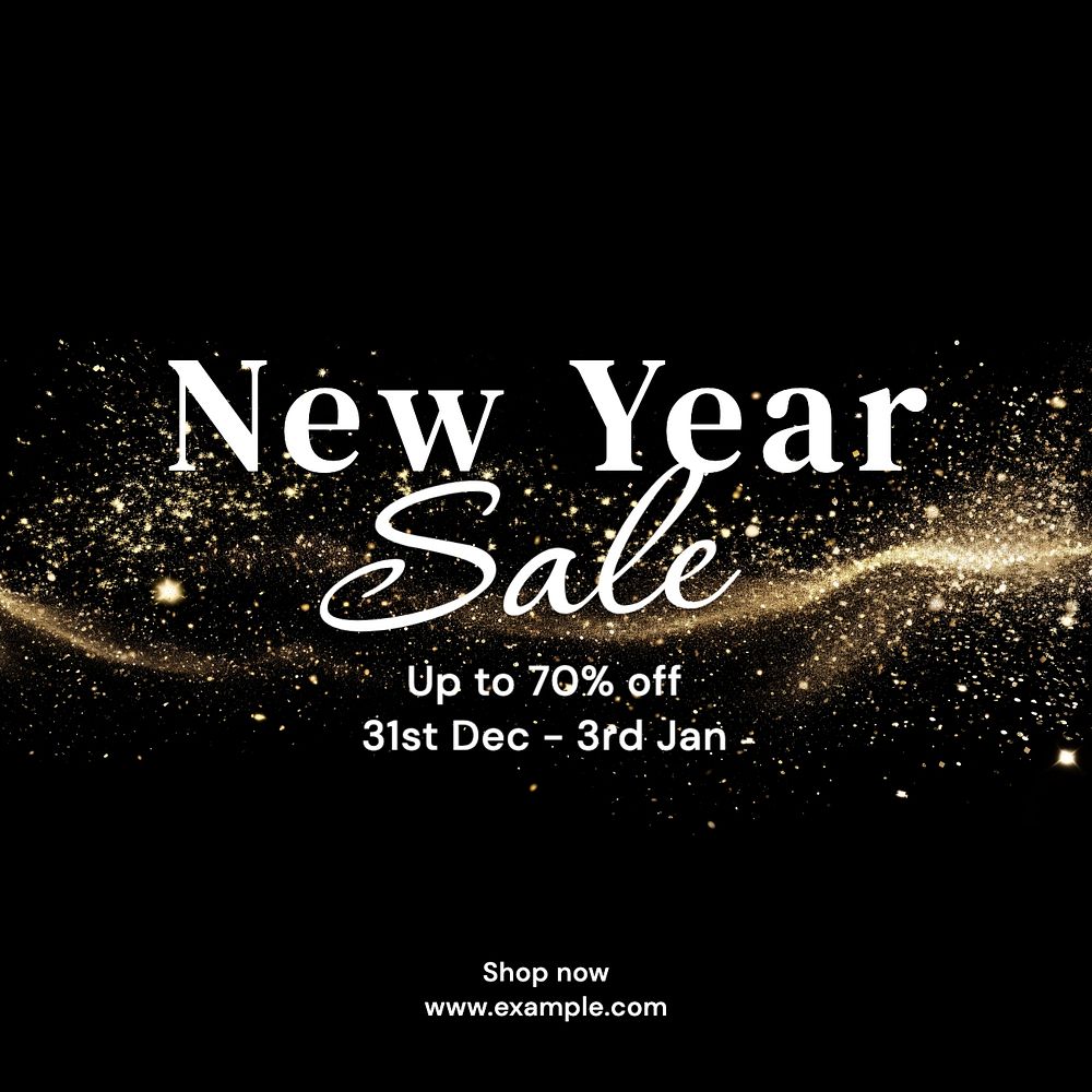 New Year sale Instagram post template