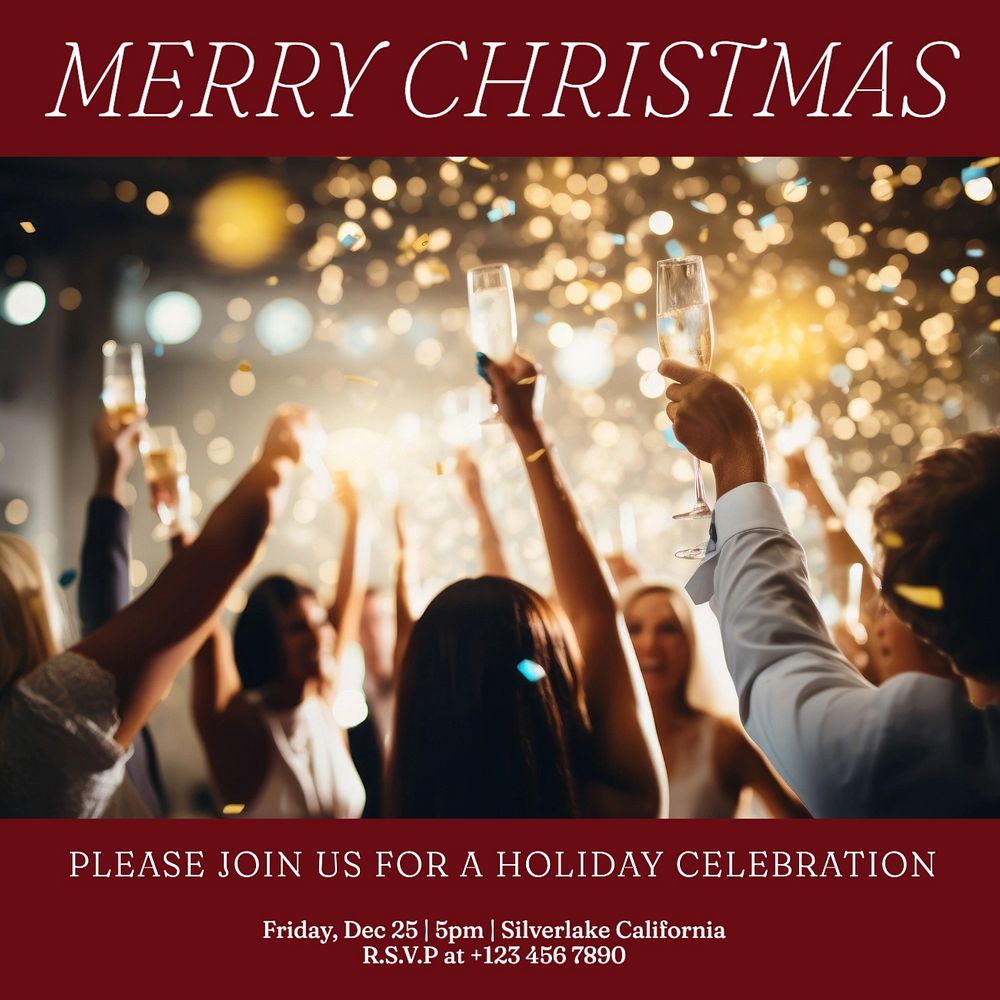 Christmas celebration Instagram post template