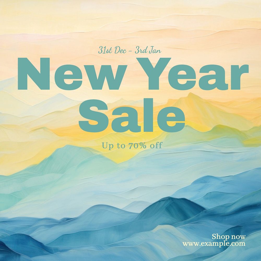 New Year sale Instagram post template