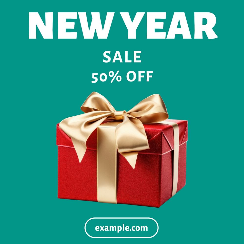 New year sale Instagram post template