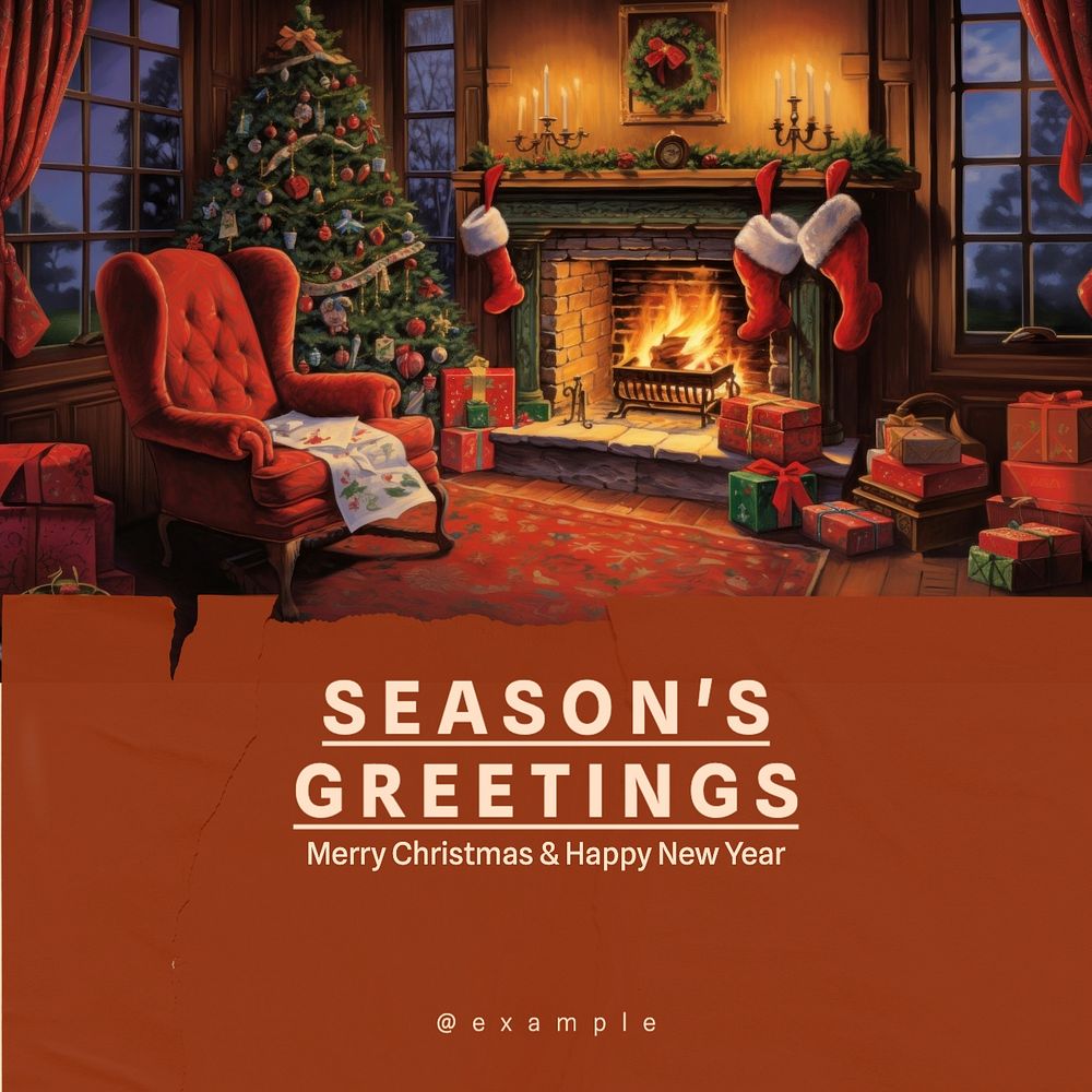 Season's greetings Instagram post template