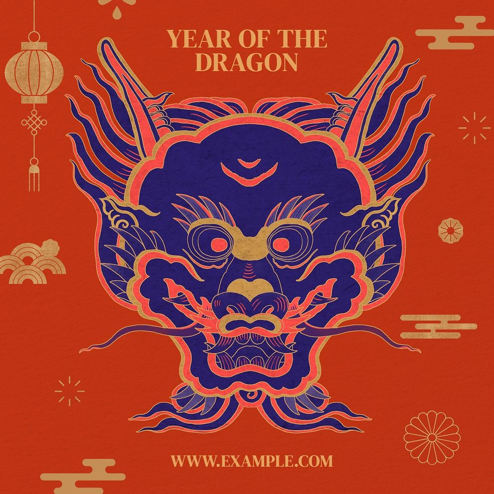 Chinese New Year sale Instagram post template