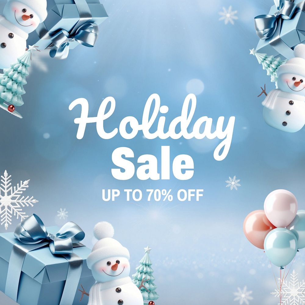 Holiday sale Instagram post template