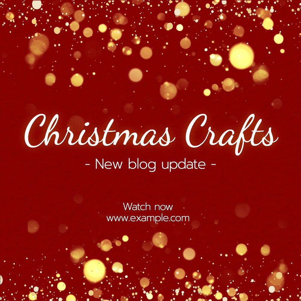 Christmas craft Instagram post template