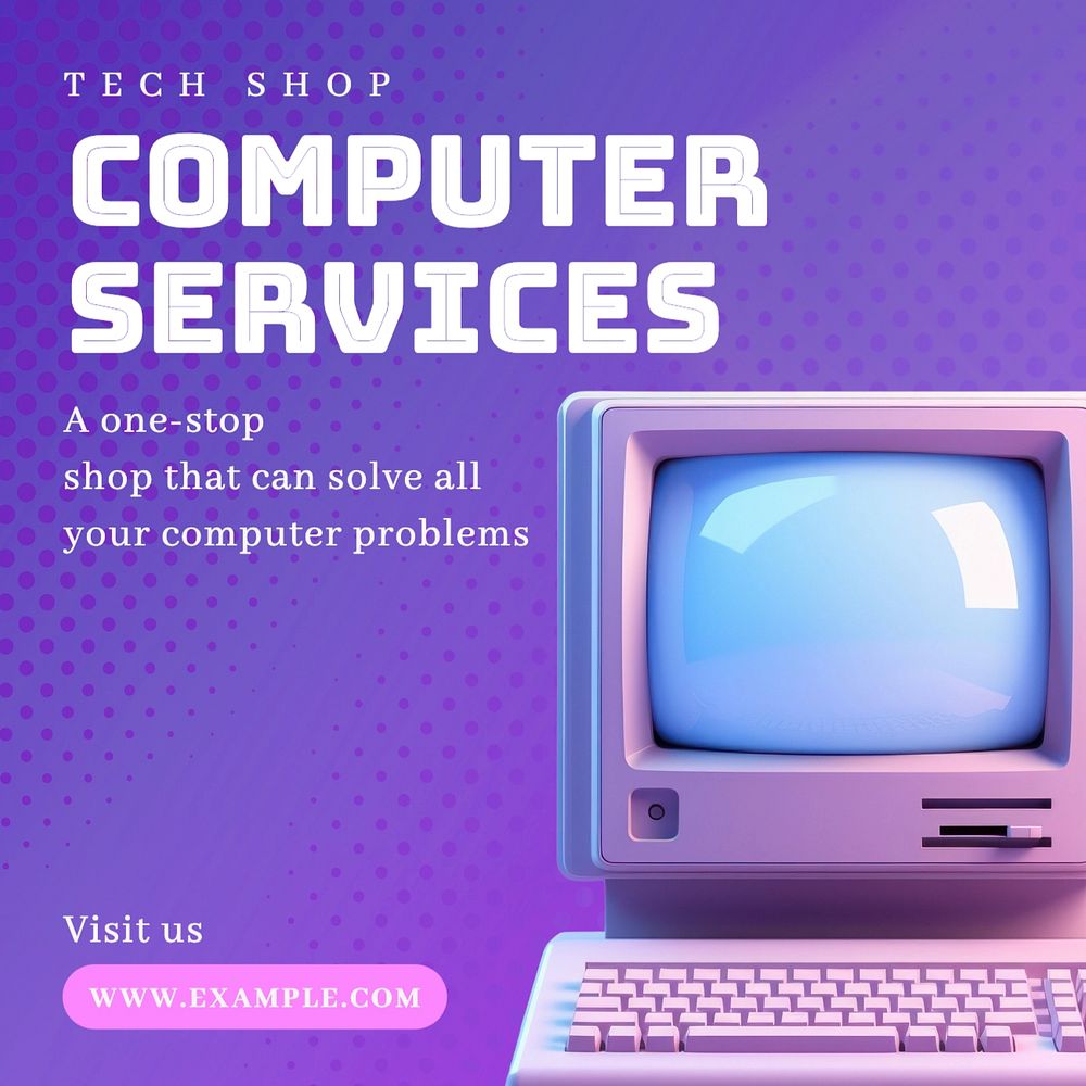 Computer services Instagram post template