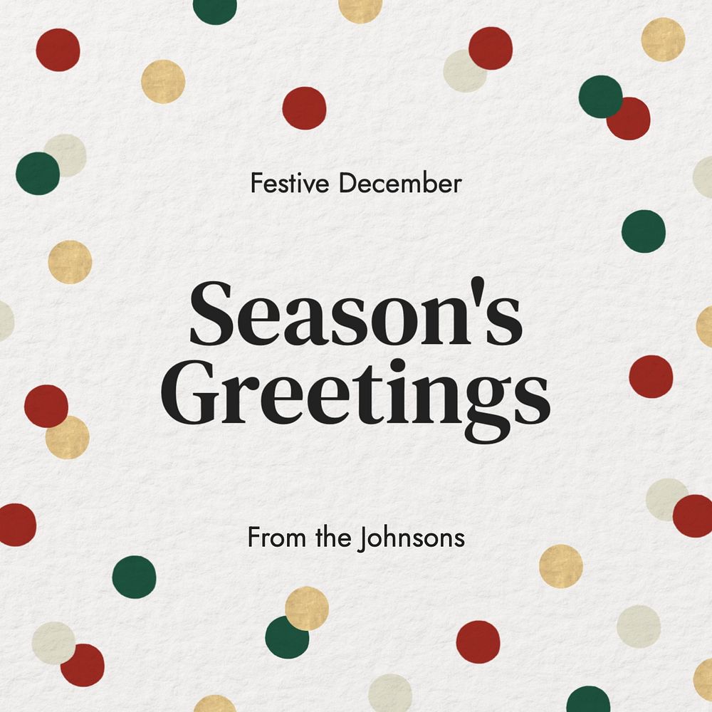 Season's Greetings Instagram post template