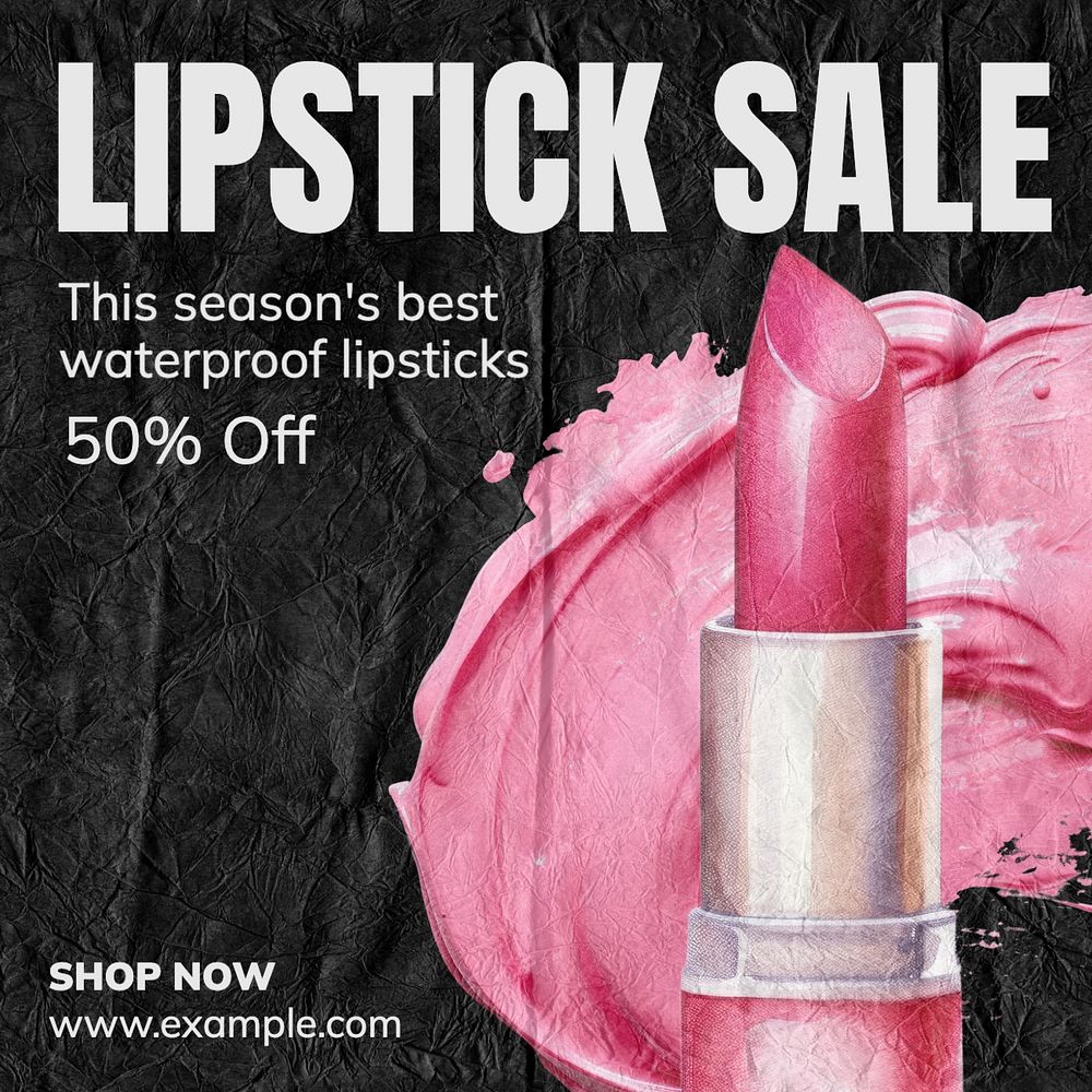 Lipstick sale Instagram post template