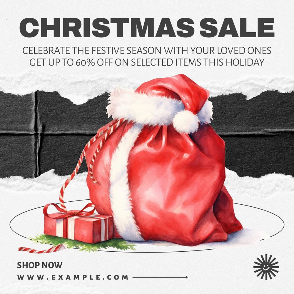 Christmas sale Instagram post template