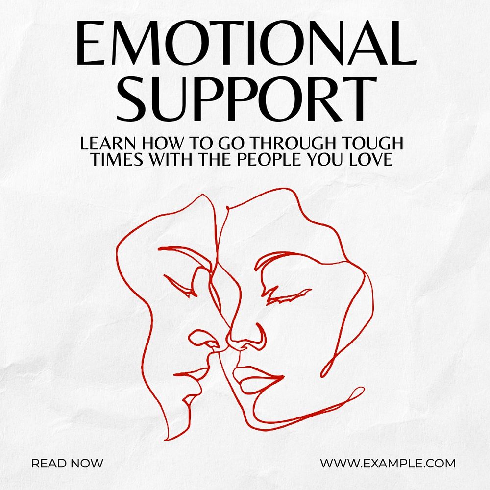 Emotional support Instagram post template