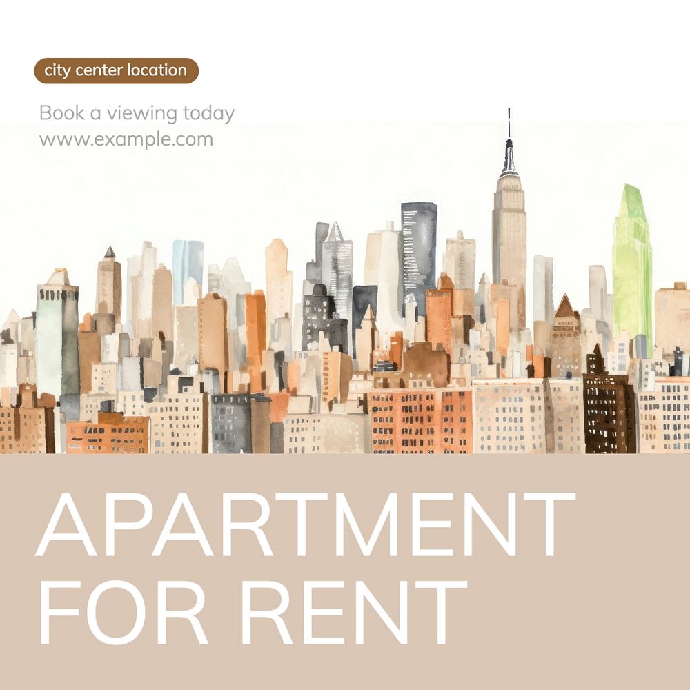 Apartment for rent Facebook post template