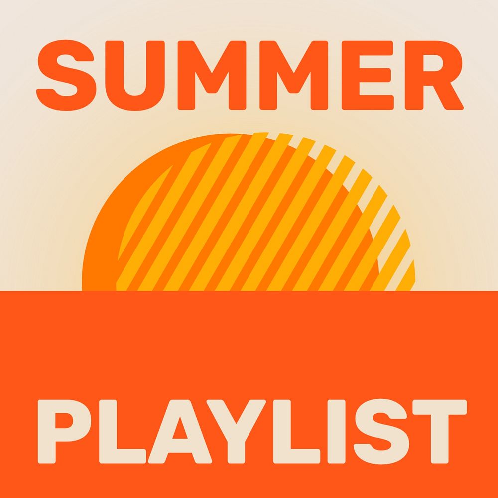 Summer playlist cover template