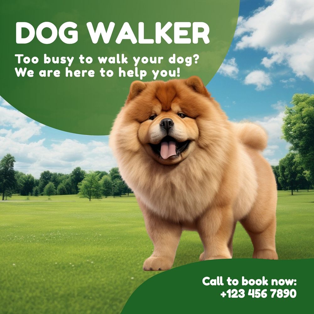 Dog walking service Instagram post template