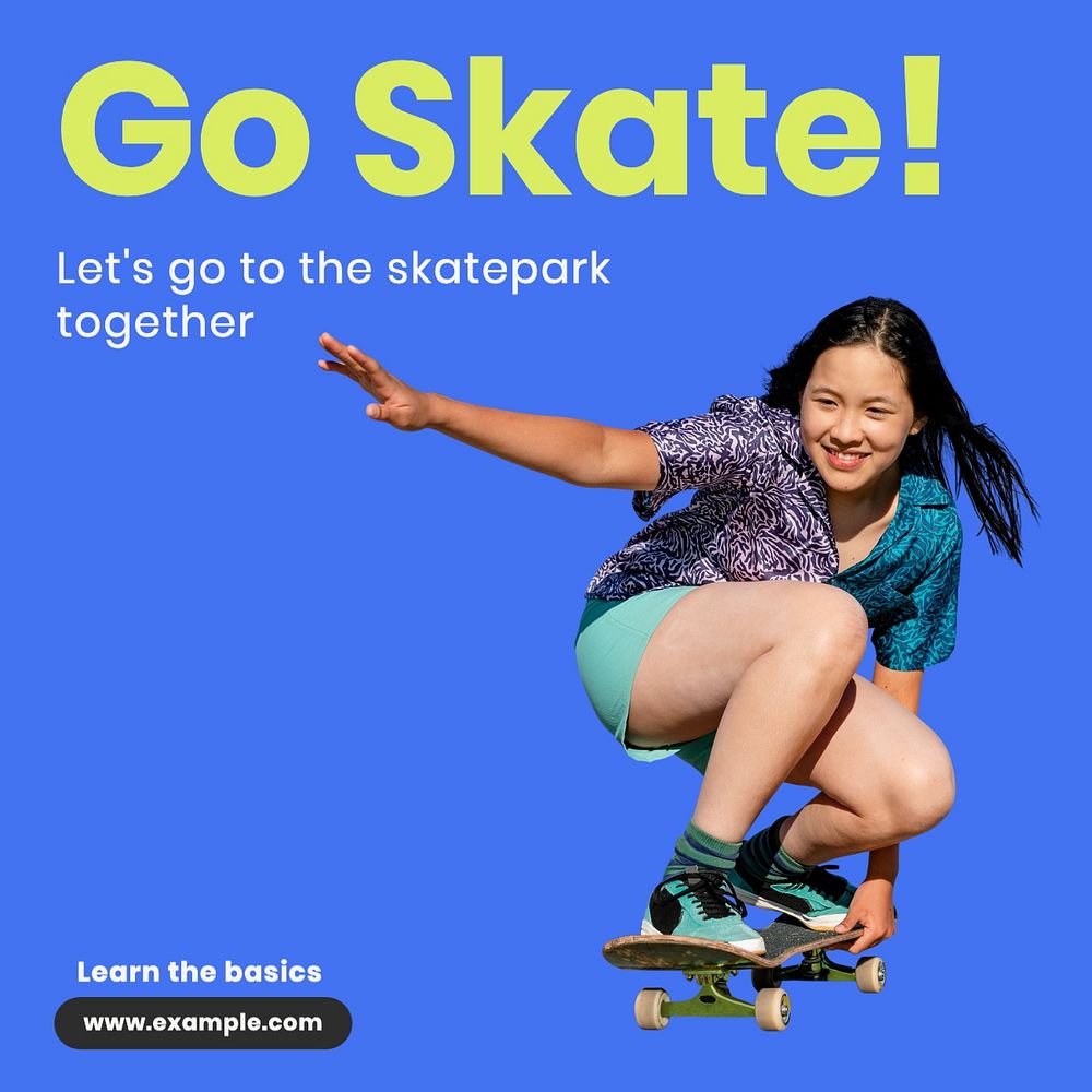 Skateboard Instagram post template