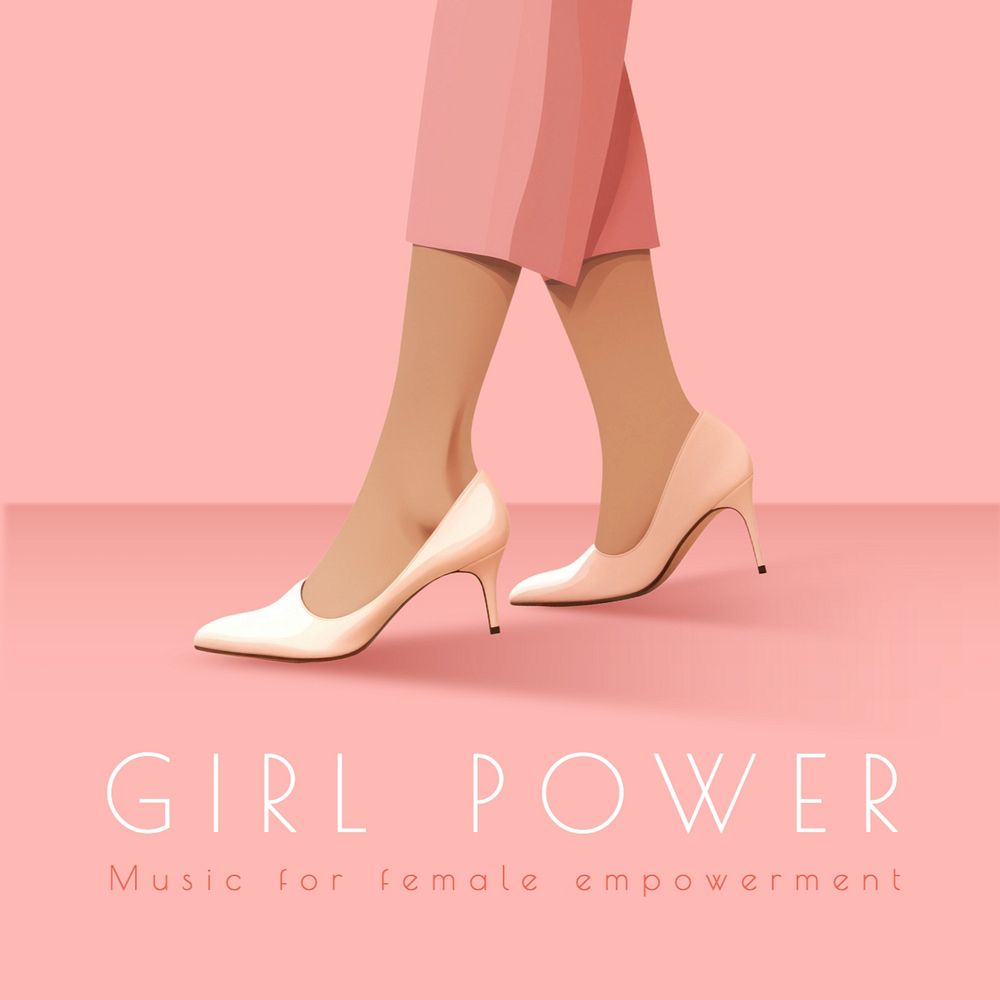 Girl power playlist cover template