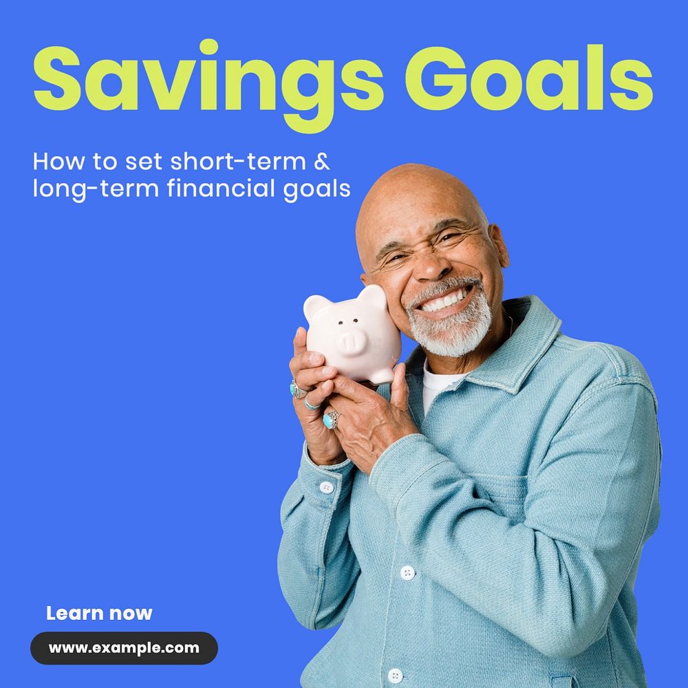 Savings goals Instagram post template