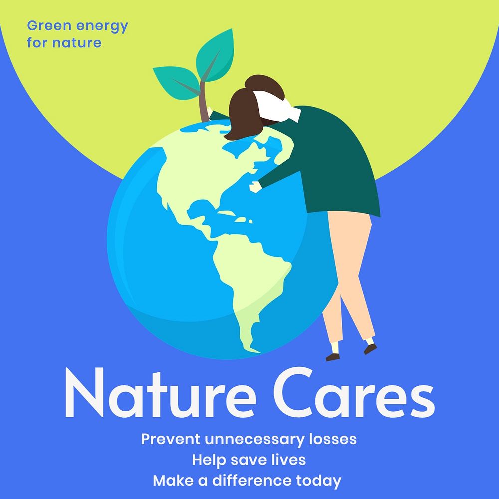 Environmental campaign Instagram post template