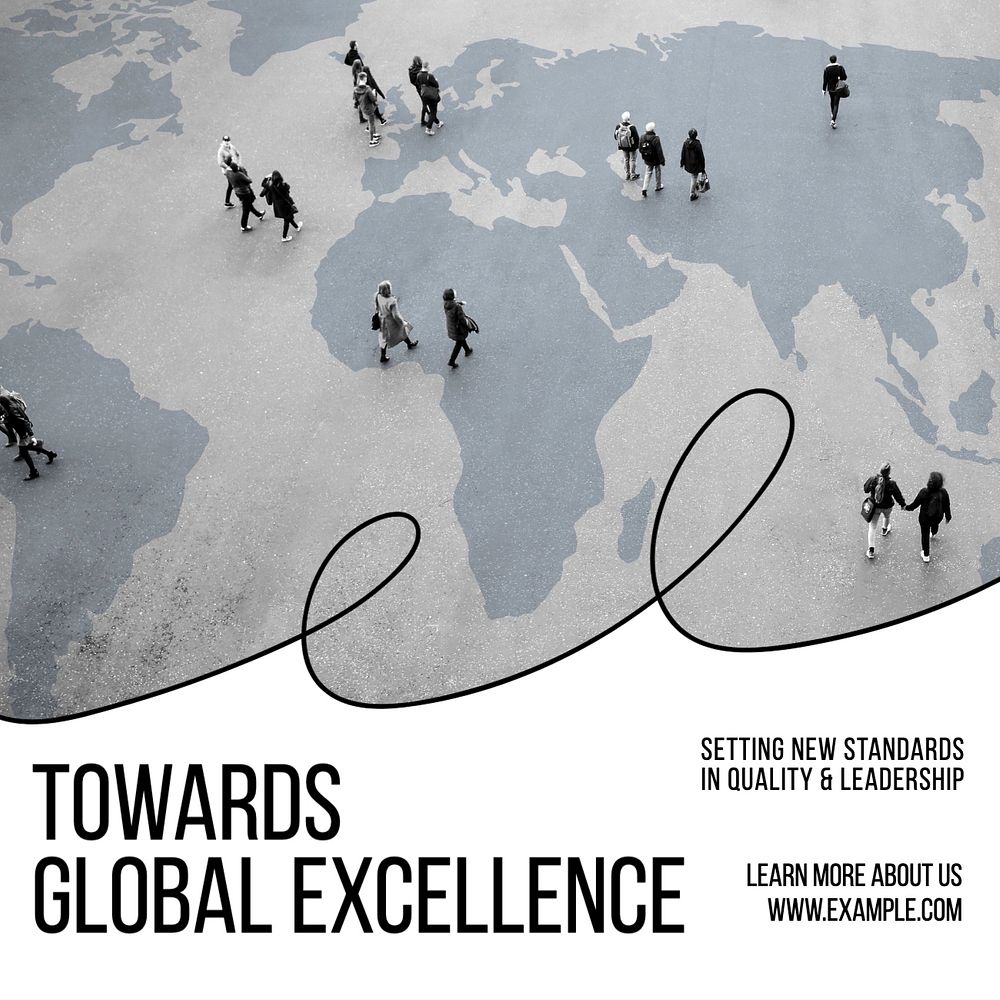 Global excellence Instagram post template