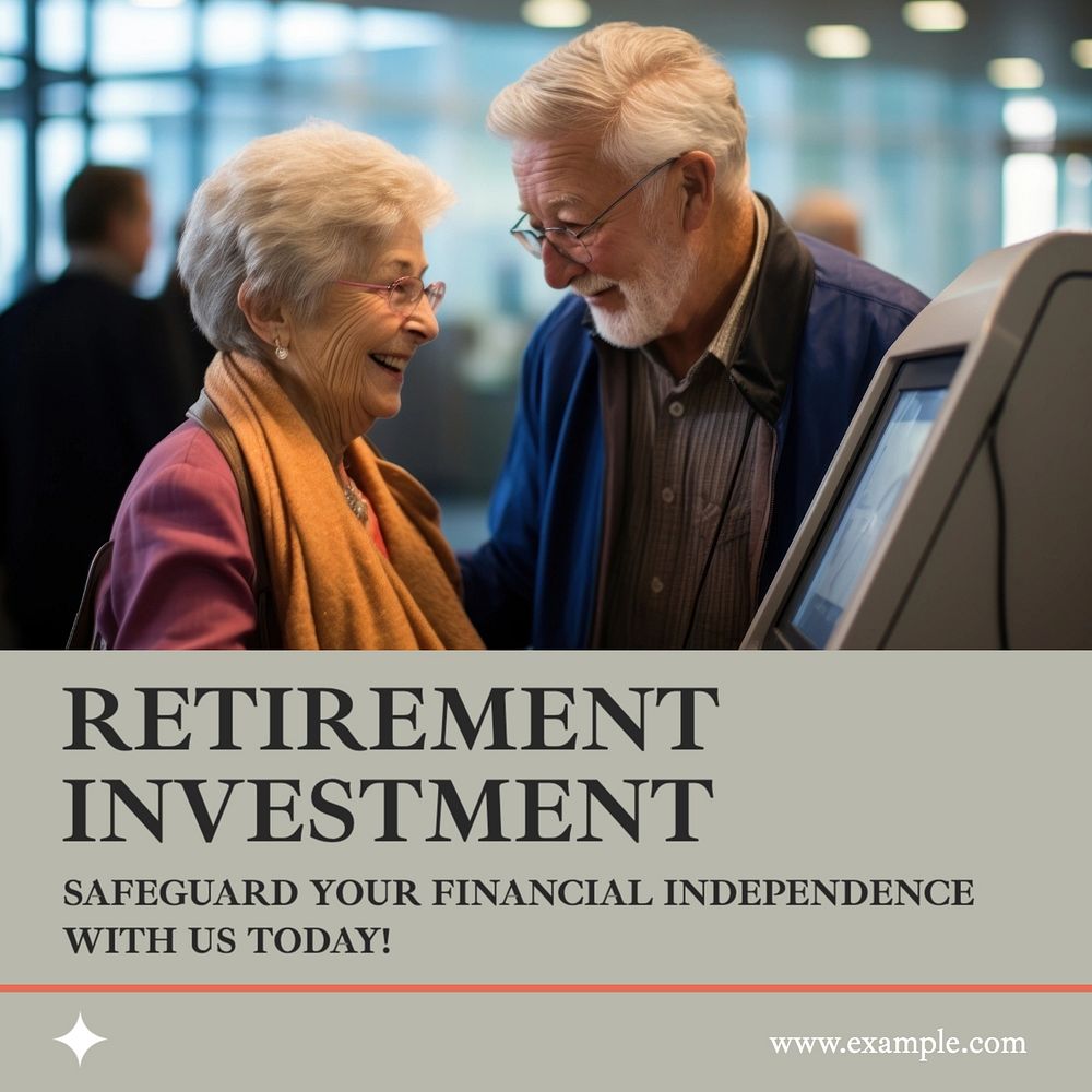 Retirement investment Instagram post template