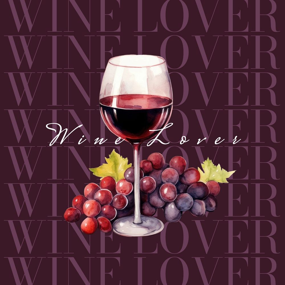 Wine lover Instagram post template