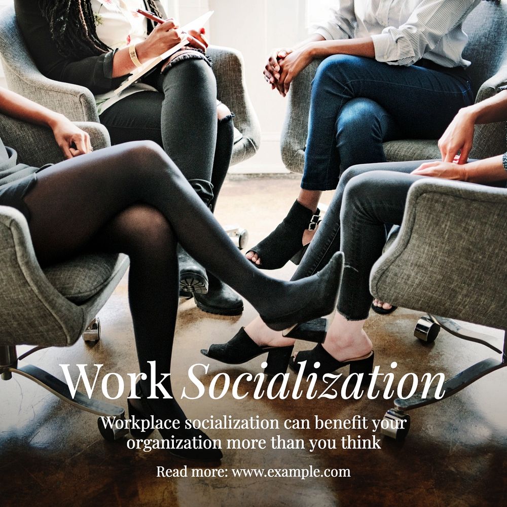 Work socialization Instagram post template