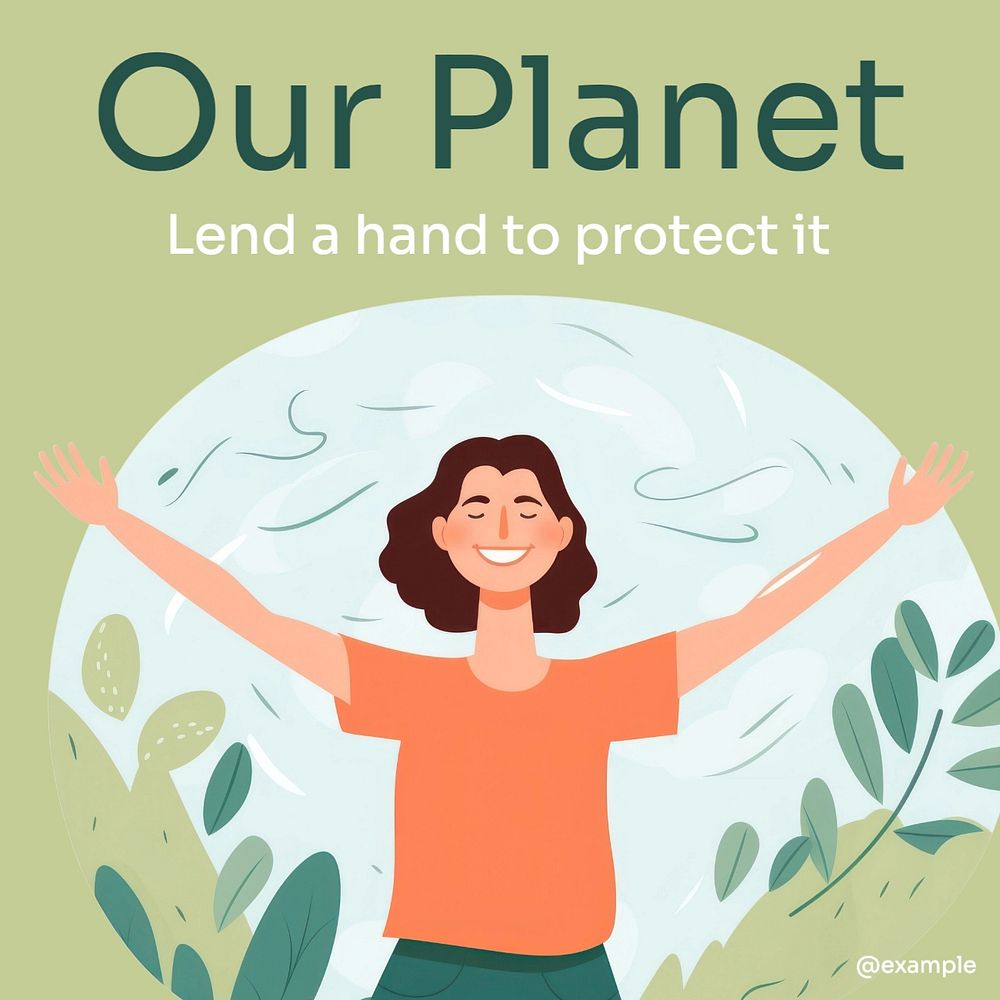 Protect our planet Instagram post template