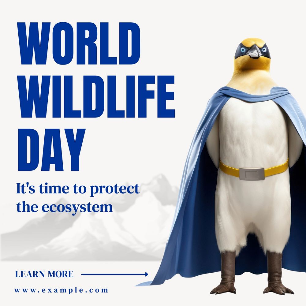 World Wildlife Day Instagram post template