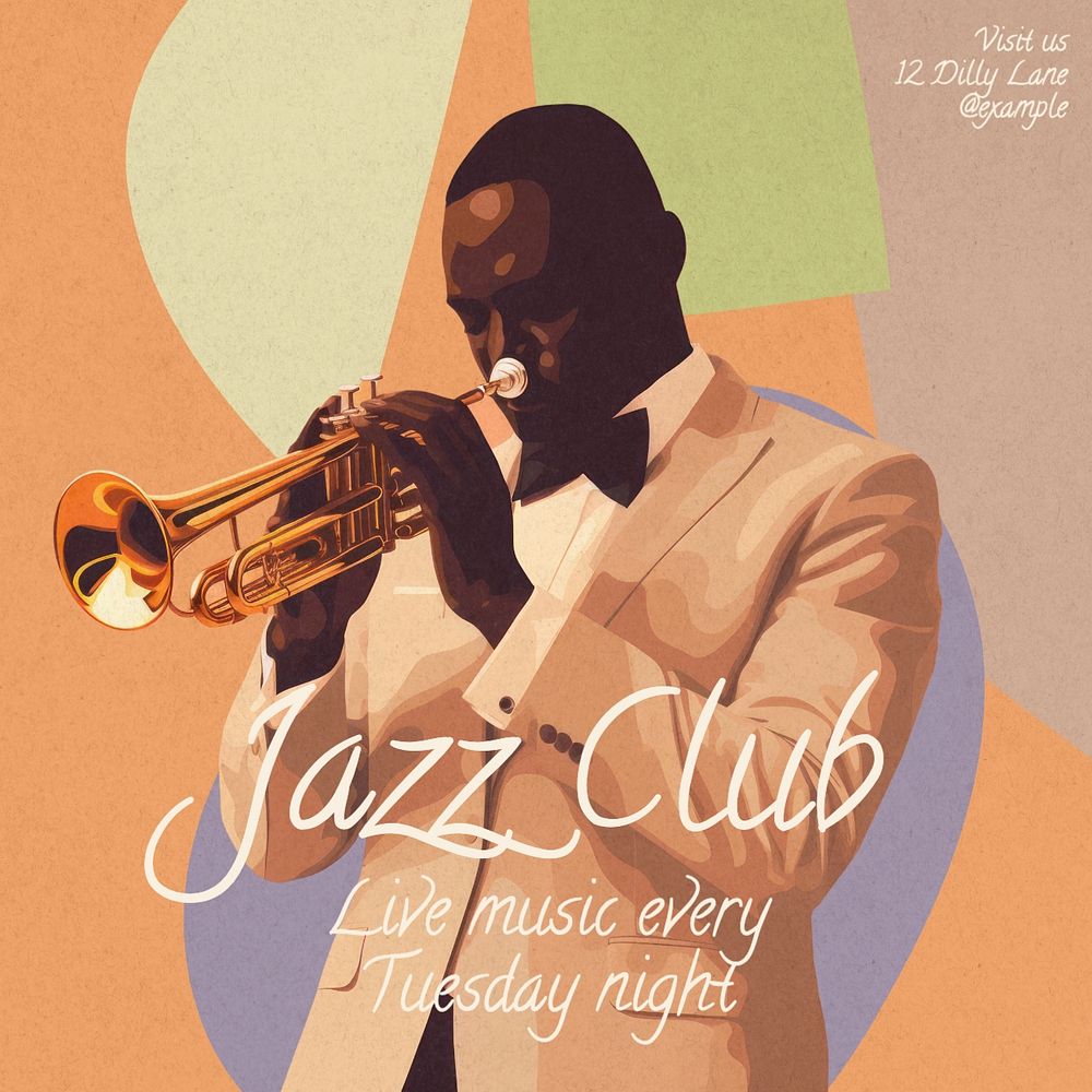 Jazz club Instagram post template