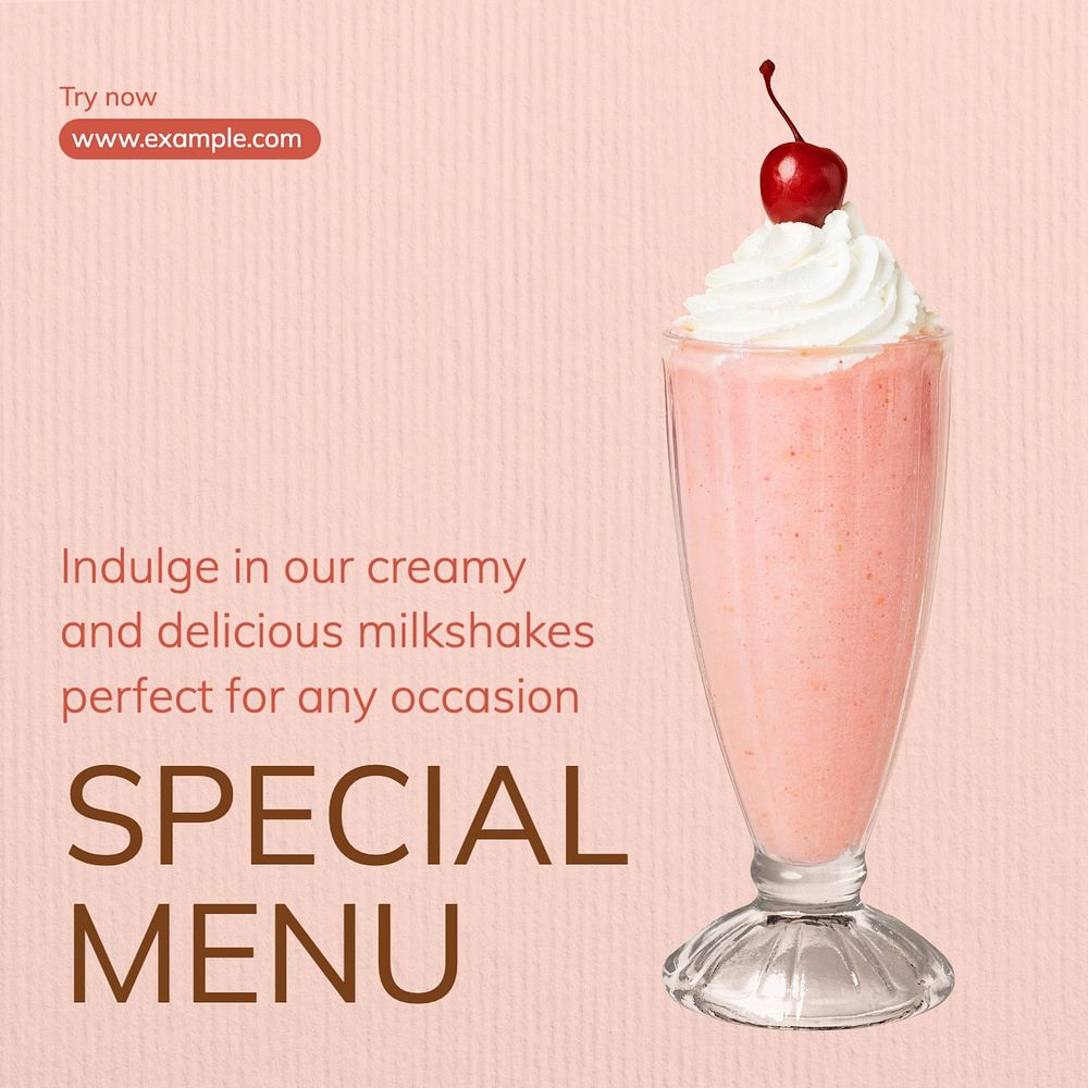 Special menu Instagram post template