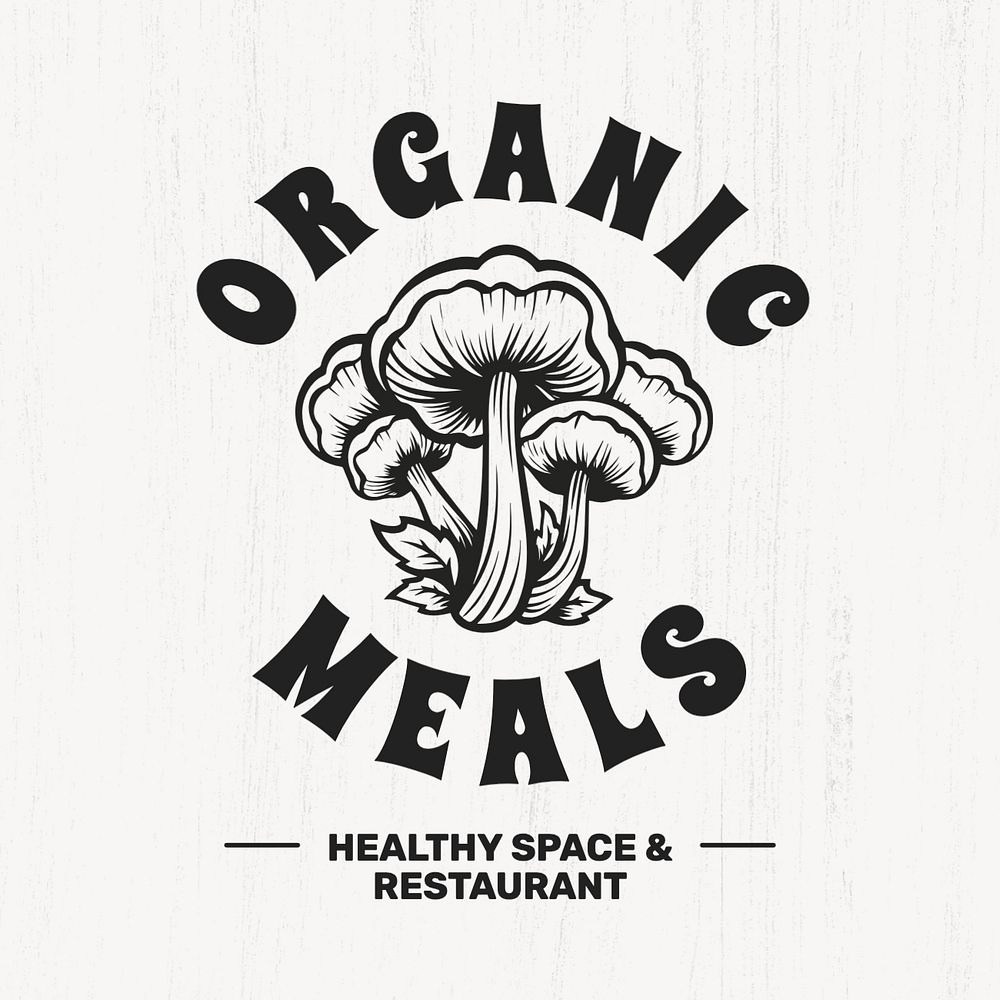 Organic food restaurant business logo template