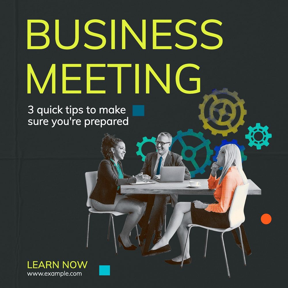 Business meeting Instagram post template