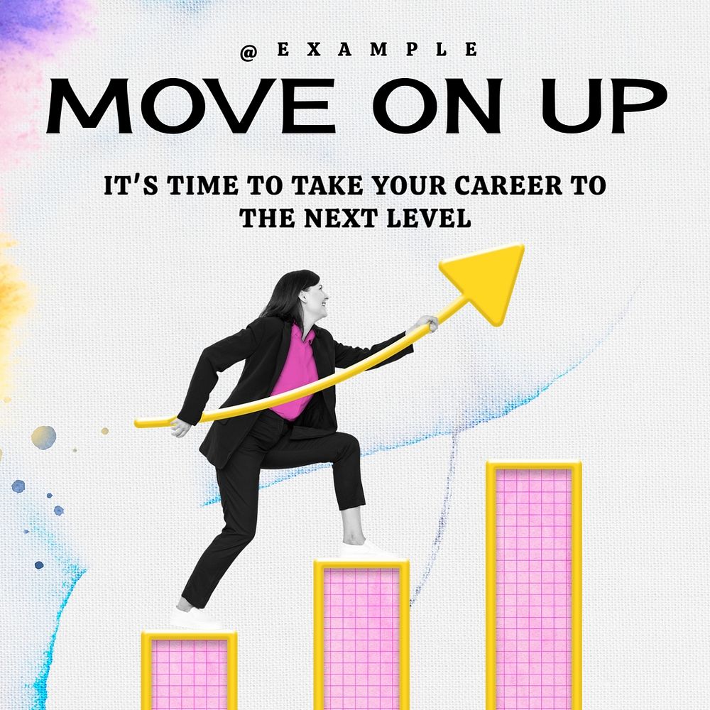 Career advancement Instagram post template