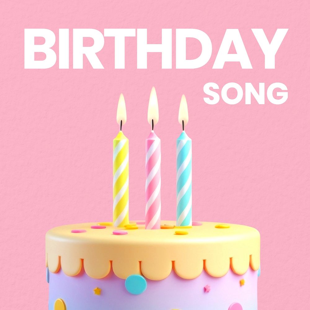 Birthday songs cover template